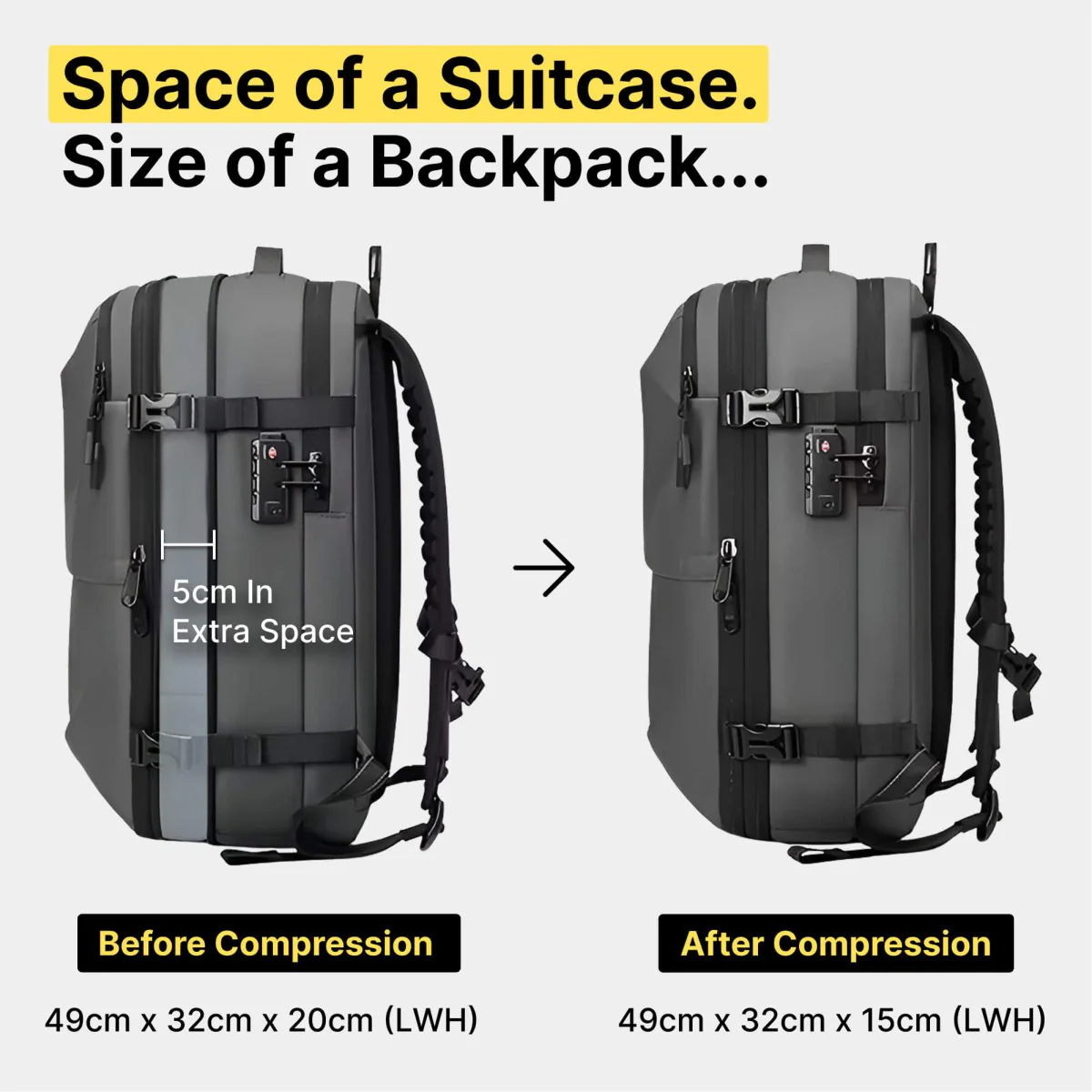 VAULTBAG® Matte Travel Backpack 60L - Image 33