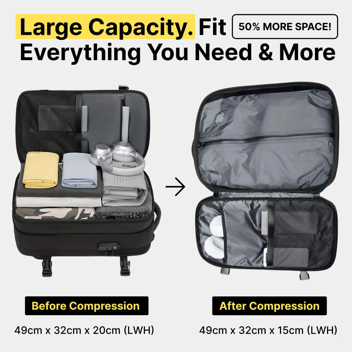 VAULTBAG® Matte Travel Backpack 60L - Image 68
